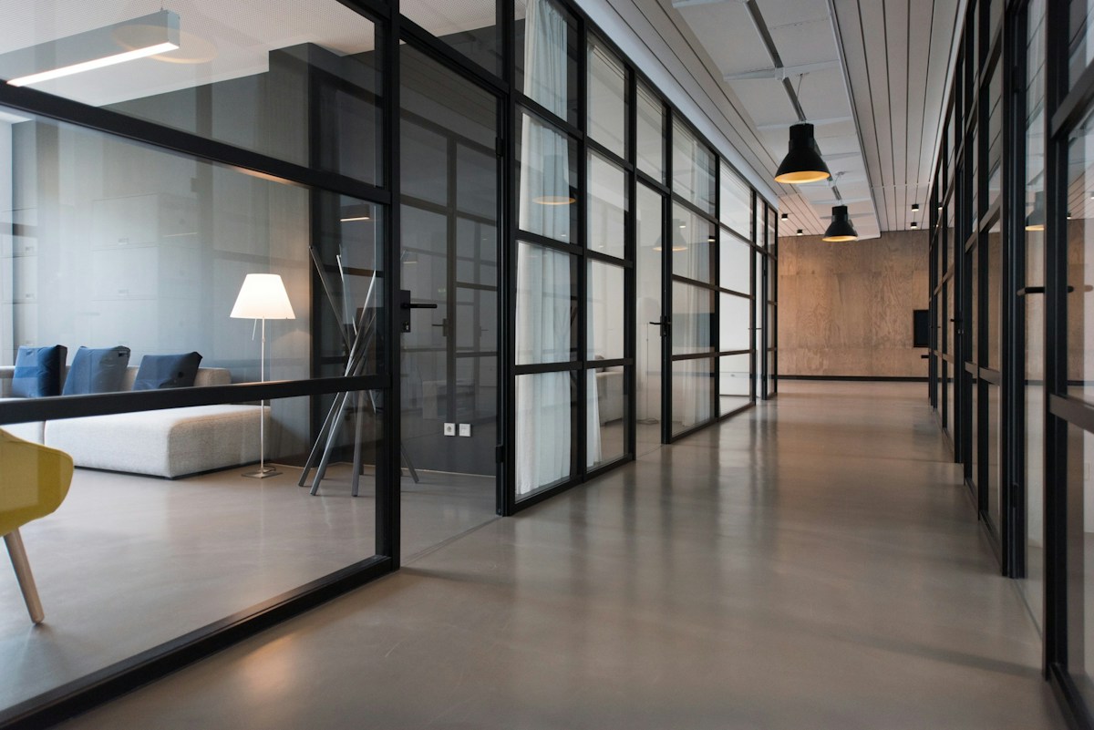 Open collaborative workspace with greenery, reflecting a thoughtful and connected digital ecosystem